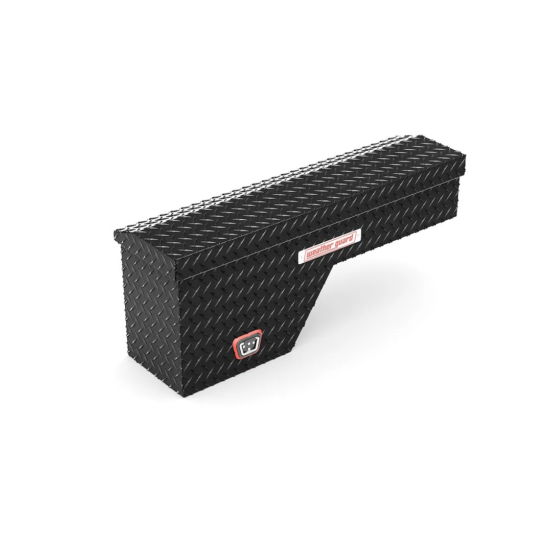 172-5-04 – WEATHERGUARD Tool Box, Wheel-Well Single Lid Powder Coated Diamond Tread Gloss Black Aluminum 46-3/4 Inch ...